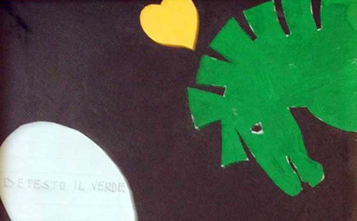 Detesto il verde, painting by Nicola Guerraz