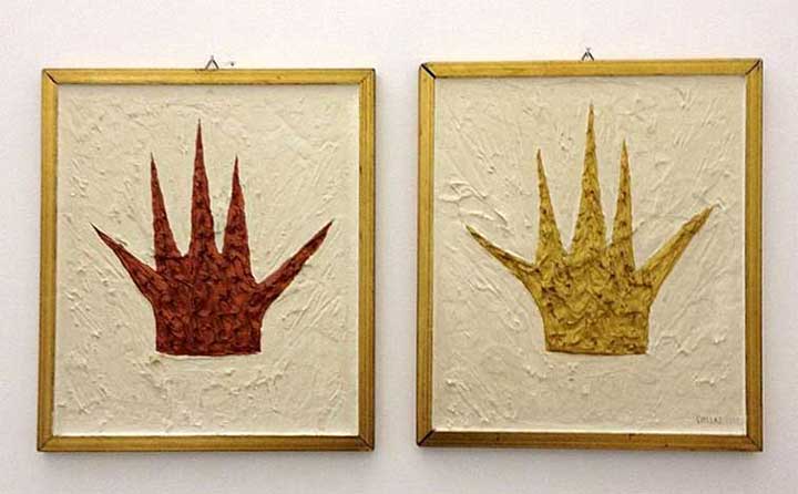 Crowns 4, painting by Nicola Guerraz