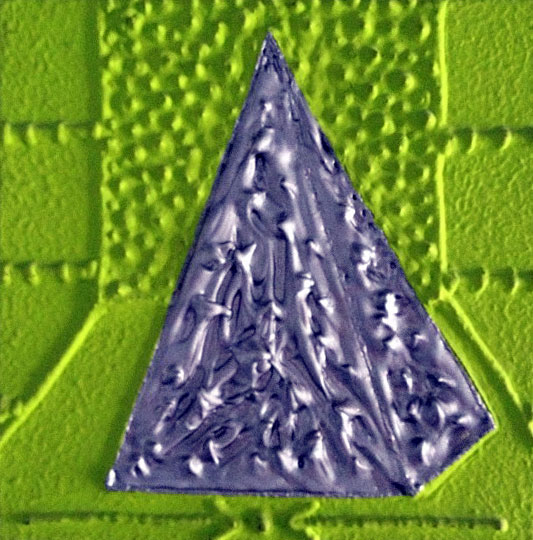 Piramide 8, painting by Nicola Guerraz, acrylic on canvas, 30 x 30 cm, 2002