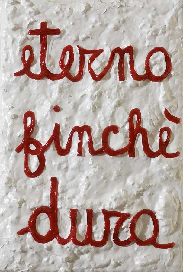 Eterno finchè dura, painting by Nicola Guerraz, acrylic on canvas, 20 x 30 cm, 2008