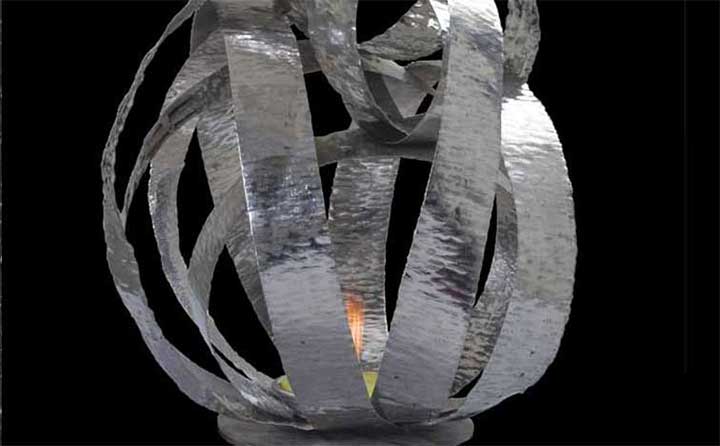 Firecage W, sculpture by Nicola Guerraz