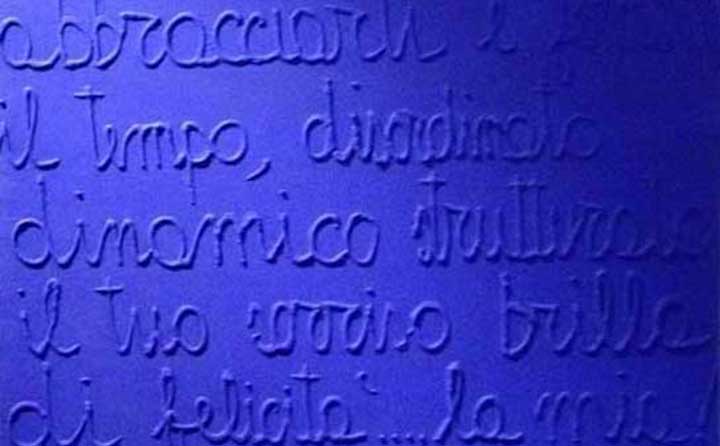 Poesia in blue Kline, painting by Nicola Guerraz