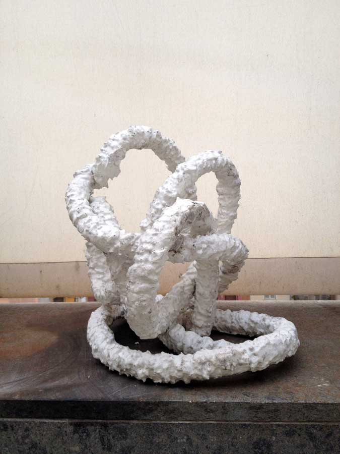 Sketch, sculpture by Nicola Guerraz, acrylic on iron, h 60 cm, 2012