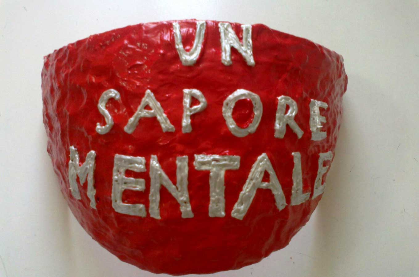 Un sapore mentale, painting by Nicola Guerraz, acrylic on mixed media, 48 x 19 cm, 2012