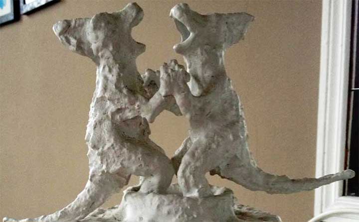 Couple 2, sculpture by Nicola Guerraz