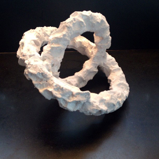 Wedding 9, sculpture by Nicola Guerraz, mixed media on resin, h 22 cm, 2013