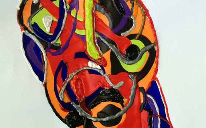 Face 49, painting by Nicola Guerraz