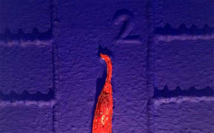 Hot in blue 8, painting by Nicola Guerraz