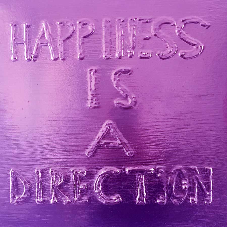 Happiness in violet, painting by Nicola Guerraz, mixed media on canvas, 40 x 40 cm, 2016