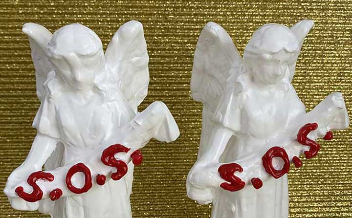 Emergency Angel 2, sculpture by Nicola Guerraz