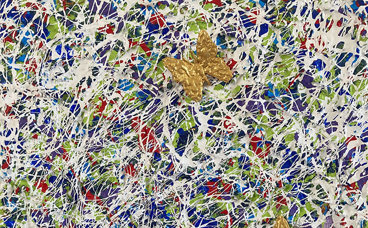 Butterflies 1, painting by Nicola Guerraz