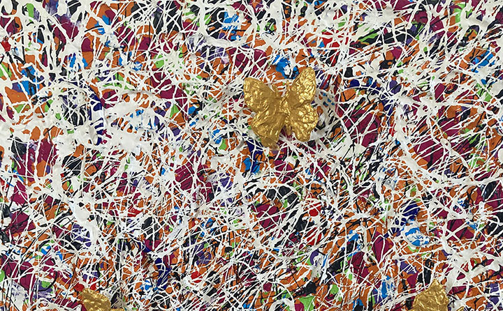 Butterflies 2, painting by Nicola Guerraz