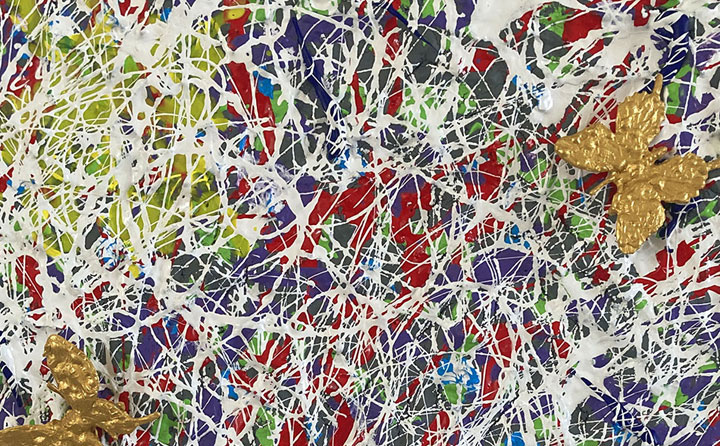 Butterflies 3, painting by Nicola Guerraz