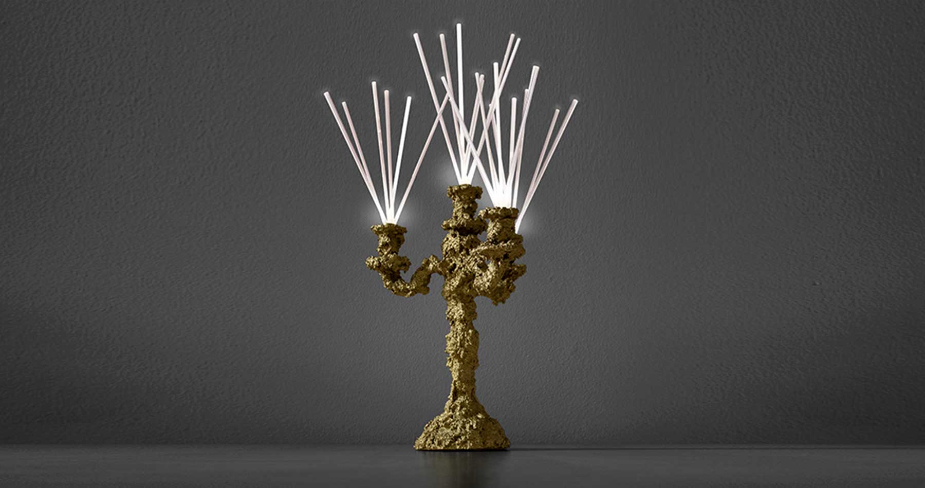 Lamp Secret light, gold, photo 1, design by Guerraz, production by LuceControCorrente