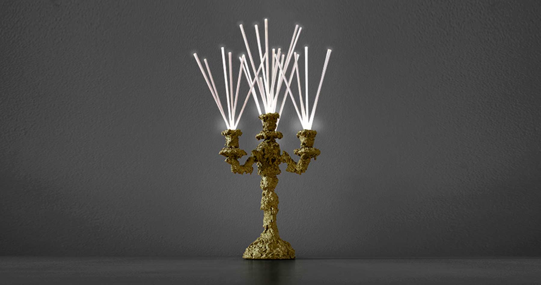 Lamp Secret light, gold, photo 2, design by Guerraz, production by LuceControCorrente