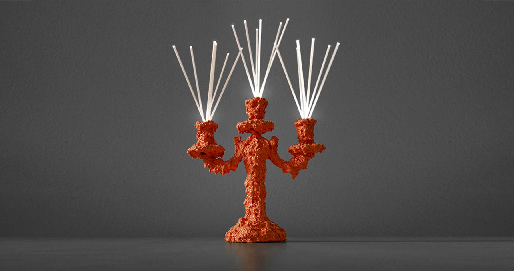 Lamp Secret light, orange, photo 1, design by Guerraz, production by LuceControCorrente