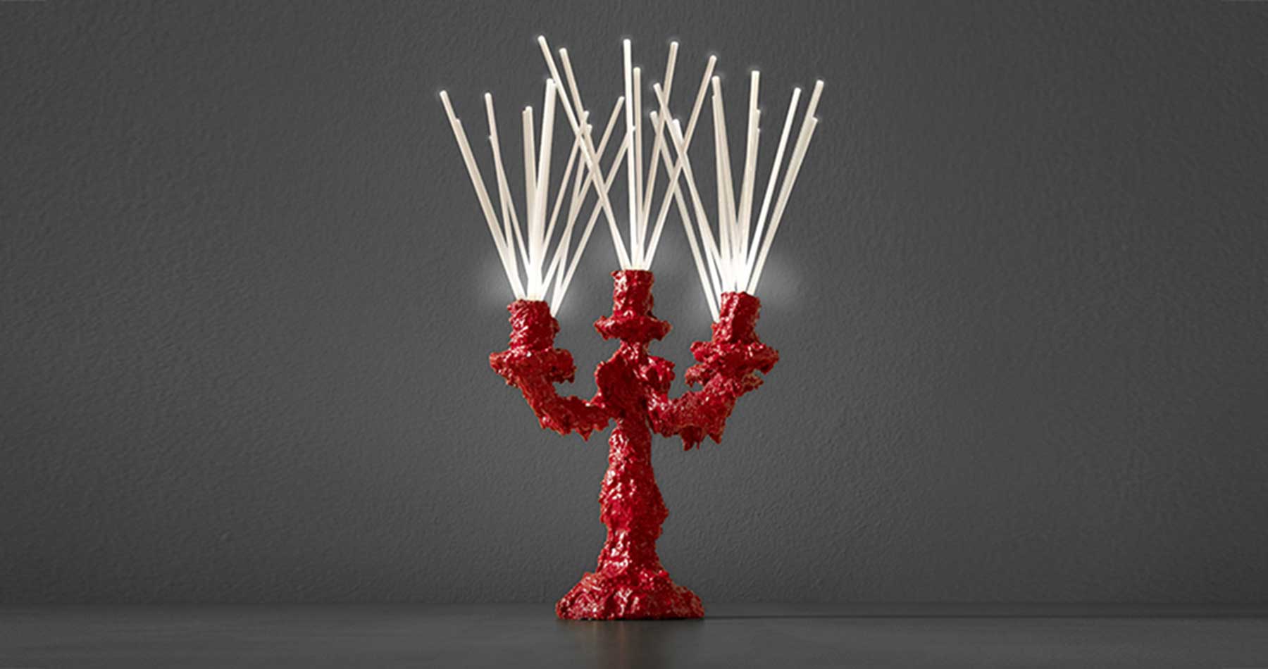 Lamp Secret light, red, photo 2, design by Guerraz, production by LuceControCorrente