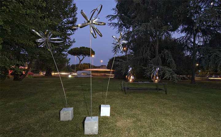 Guerraz Firecages exhibition, Eurogarden, Rome, 2010