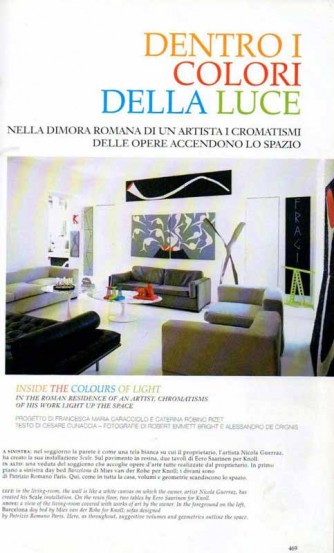 Article about Nicola Guerraz in Architectural Digest Italia 2006, photo 02