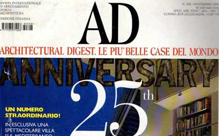 Article about Nicola Guerraz in Architectural Digest Italia 2006