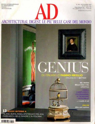 Article showing works by Nicola Guerraz in Architectural Digest Italia 2009, photo 01