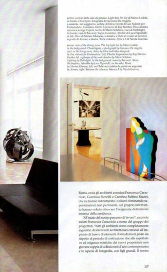 Article showing works by Nicola Guerraz in Architectural Digest Italia 2009, photo 02
