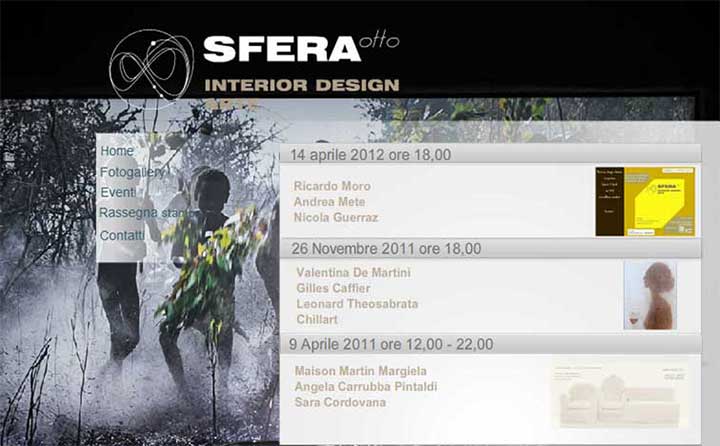 Nicola Guerraz, exhibition at Sfera 8 Interior Design, Rome 2012