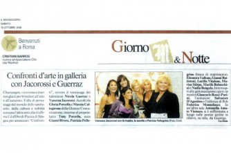 Article in Messagero about exhibition Confronti