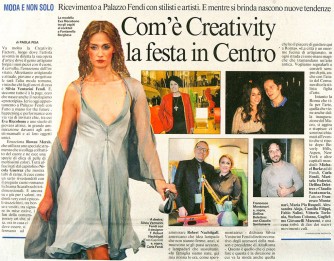Article in Tutta Roma about Fendi Fatto a mano for the future
