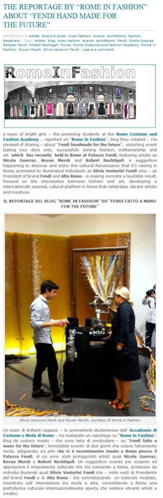Article in Fashion Beyond Fashion about Fendi "Fatto a mano for the future" #2