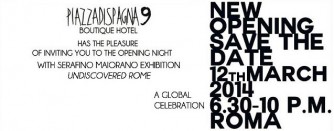Invitation to opening night Piazza di Spagna 9